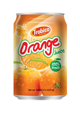 Orange juice alu can 330ml